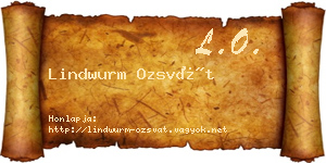 Lindwurm Ozsvát névjegykártya